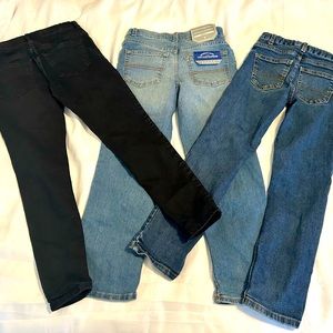 Jean bundle, 1 pair super skinny, 1 pair straight leg, and 1 pair regular.